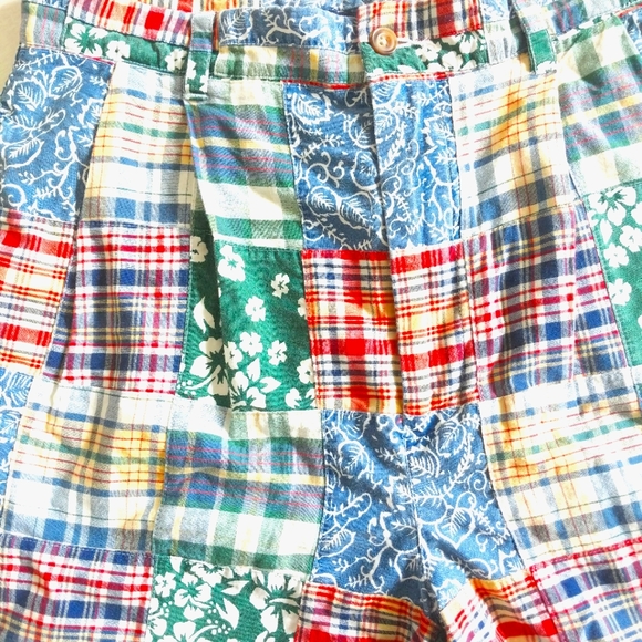 Vintage Tommy Hilfiger Plaid Patchwork Shorts - Picture 9 of 10